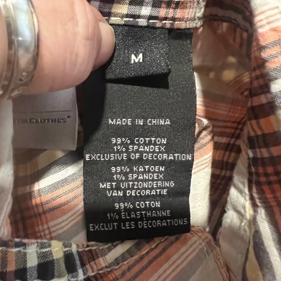 Harley Davidson Plaid Checked Long Sleeve Studded Graphic Shirt Size M Moto - Picture 9 of 12